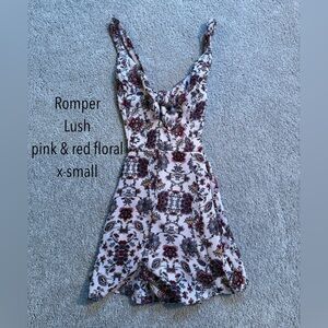 Lush Pink Floral Romper